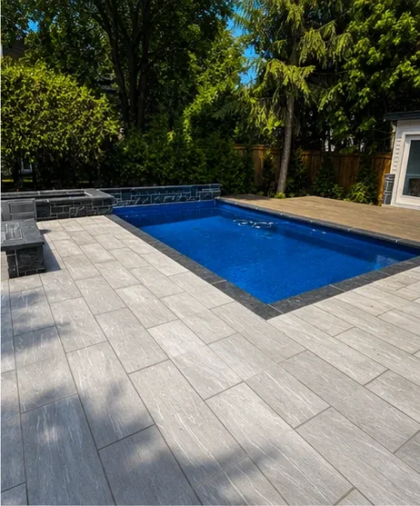 Flagstone pool surround project