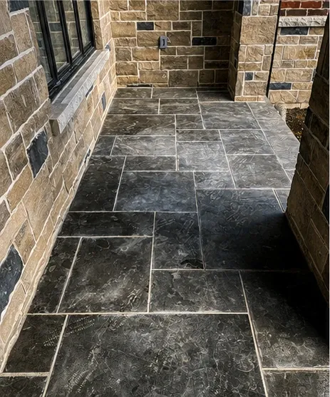 Premium flagstone project by Boire Masonry