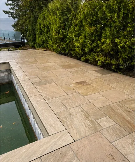 Flagstone pool deck project