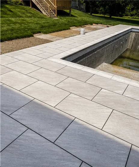 Premium flagstone project by Boire Masonry
