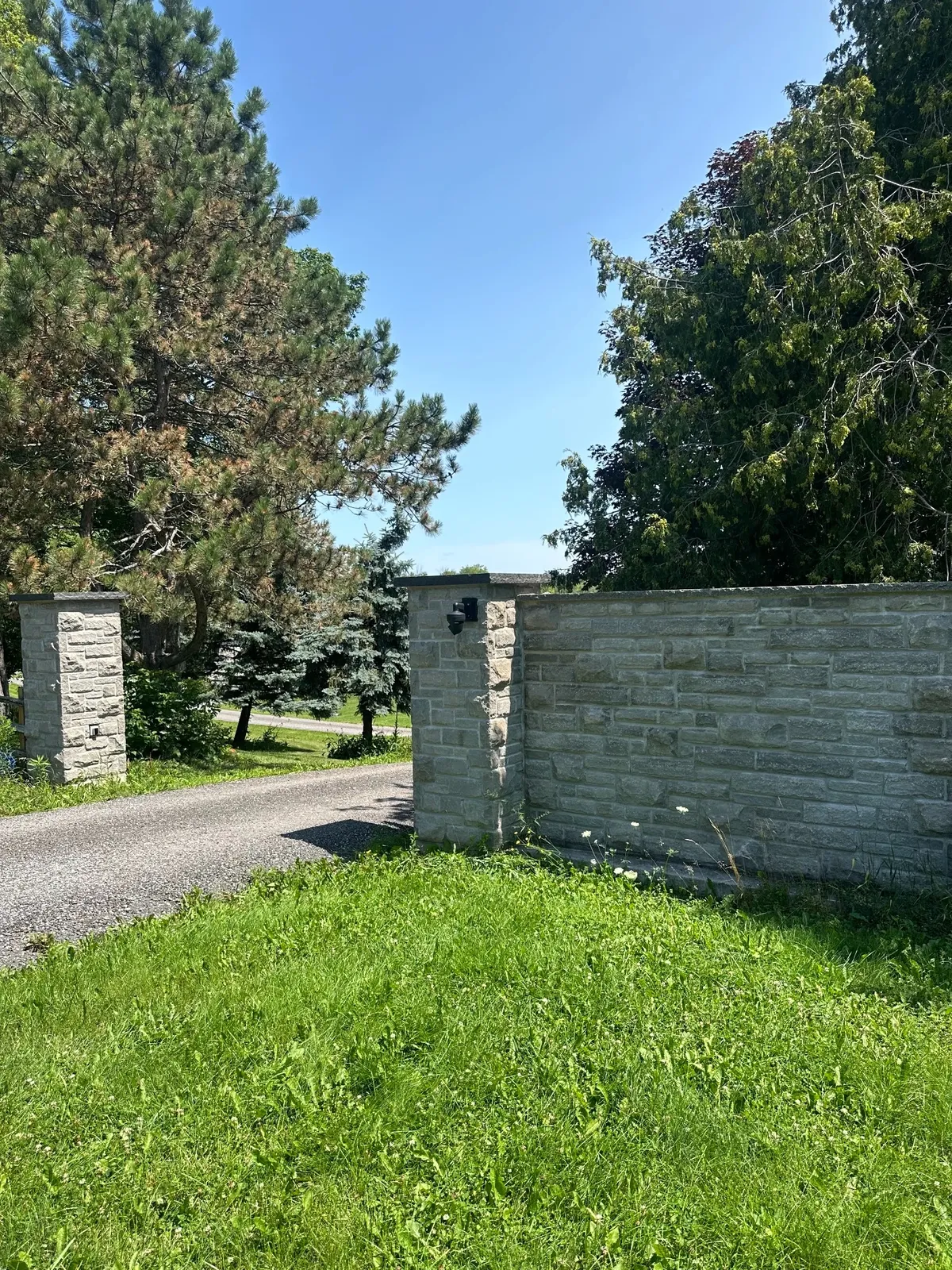 Custom stone gate post and entrance pillar project