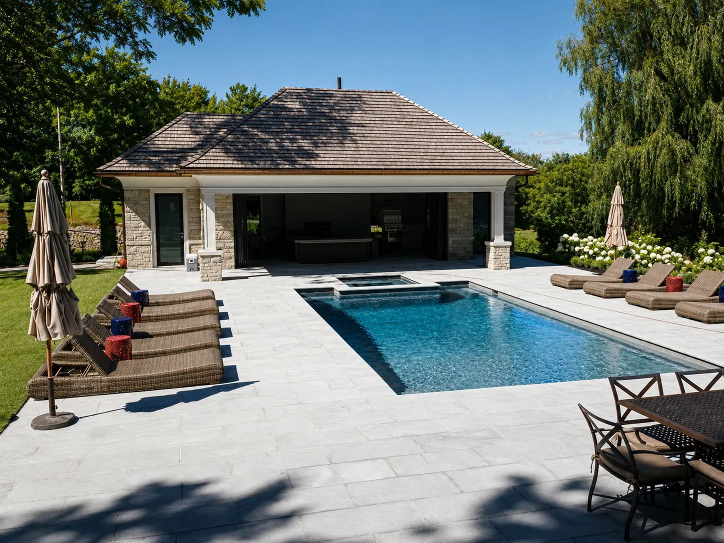 Luxury backyard