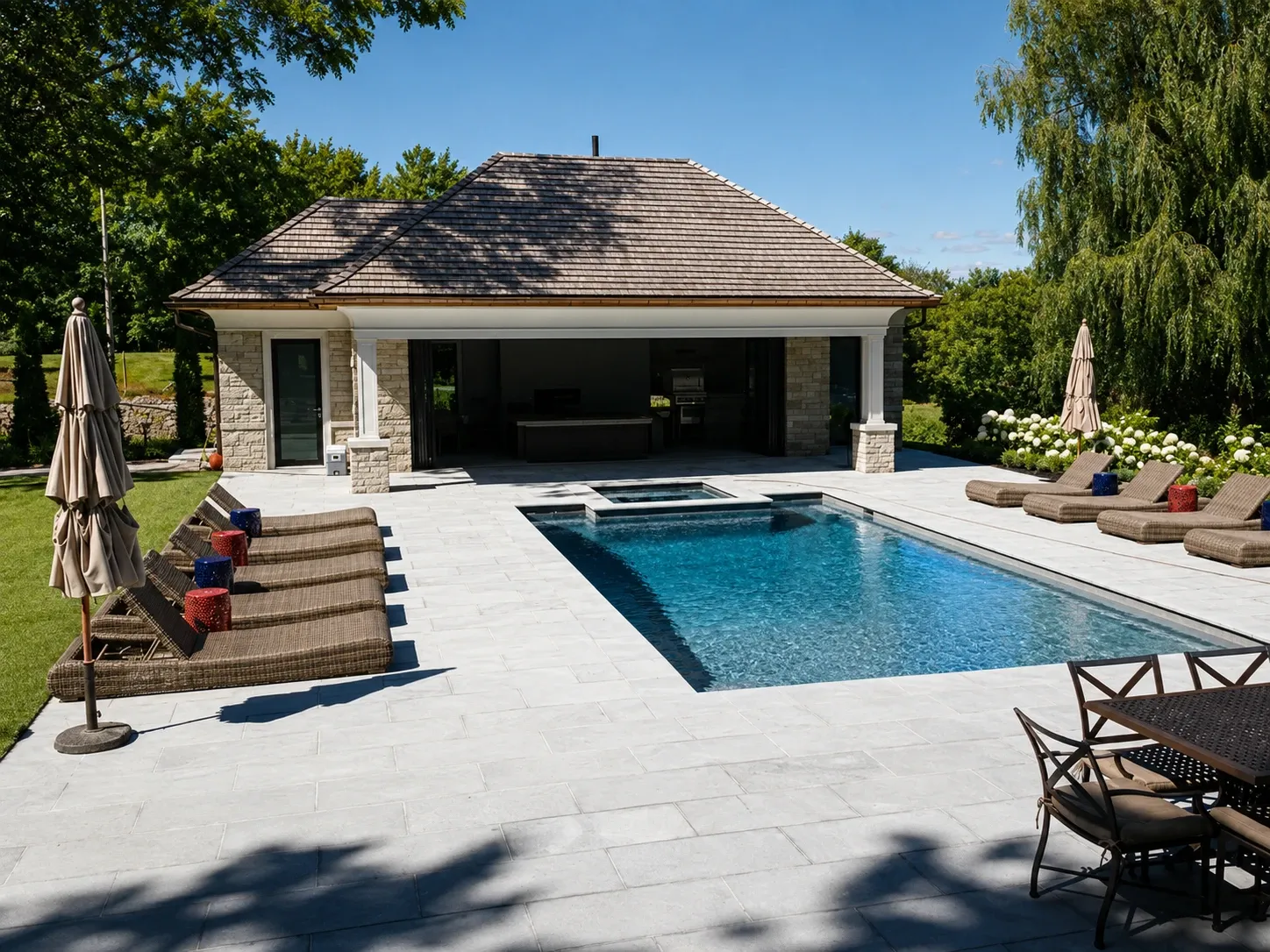 Luxury pool and stone deck project
