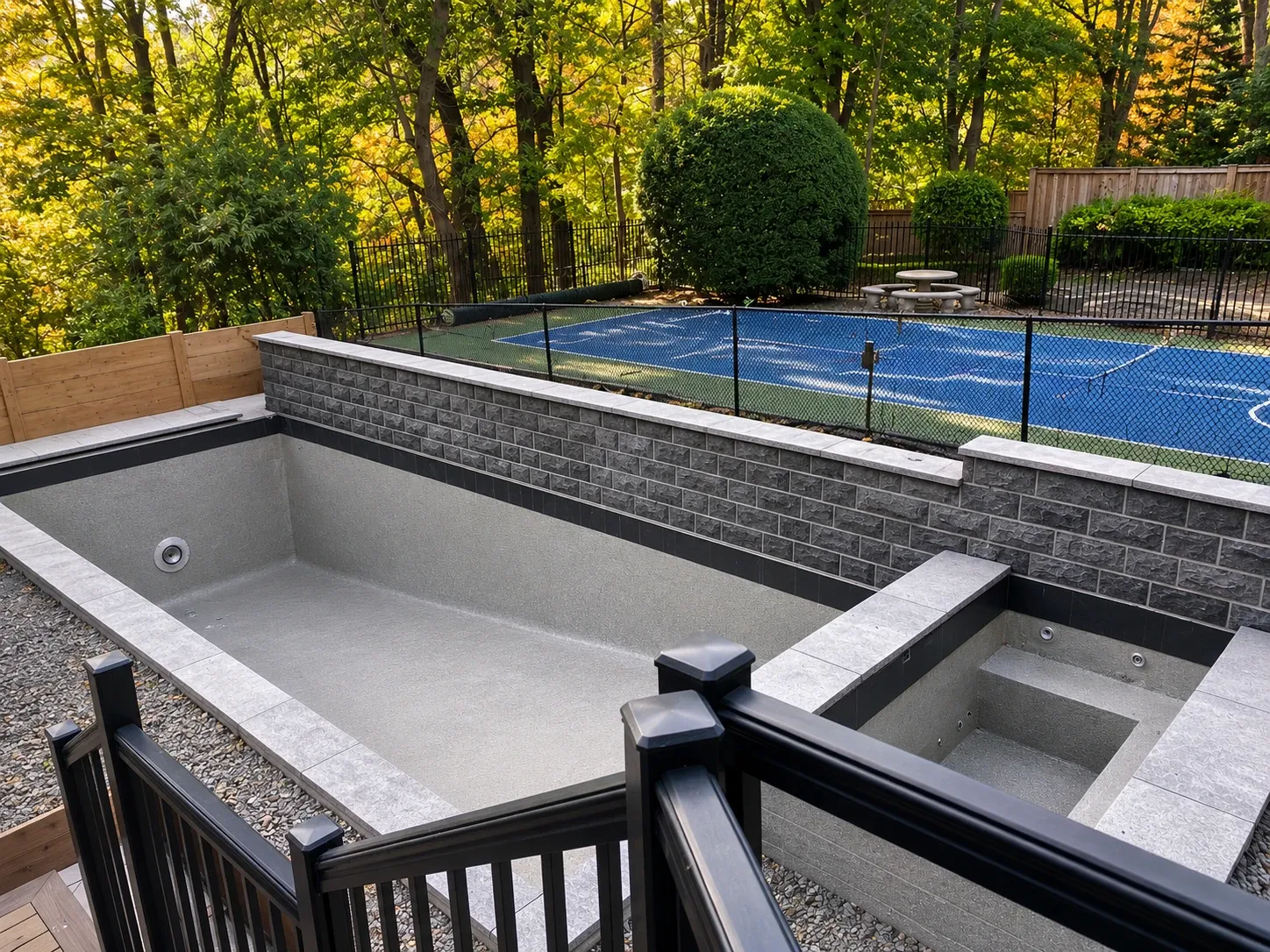 Raised pool wall and coping project