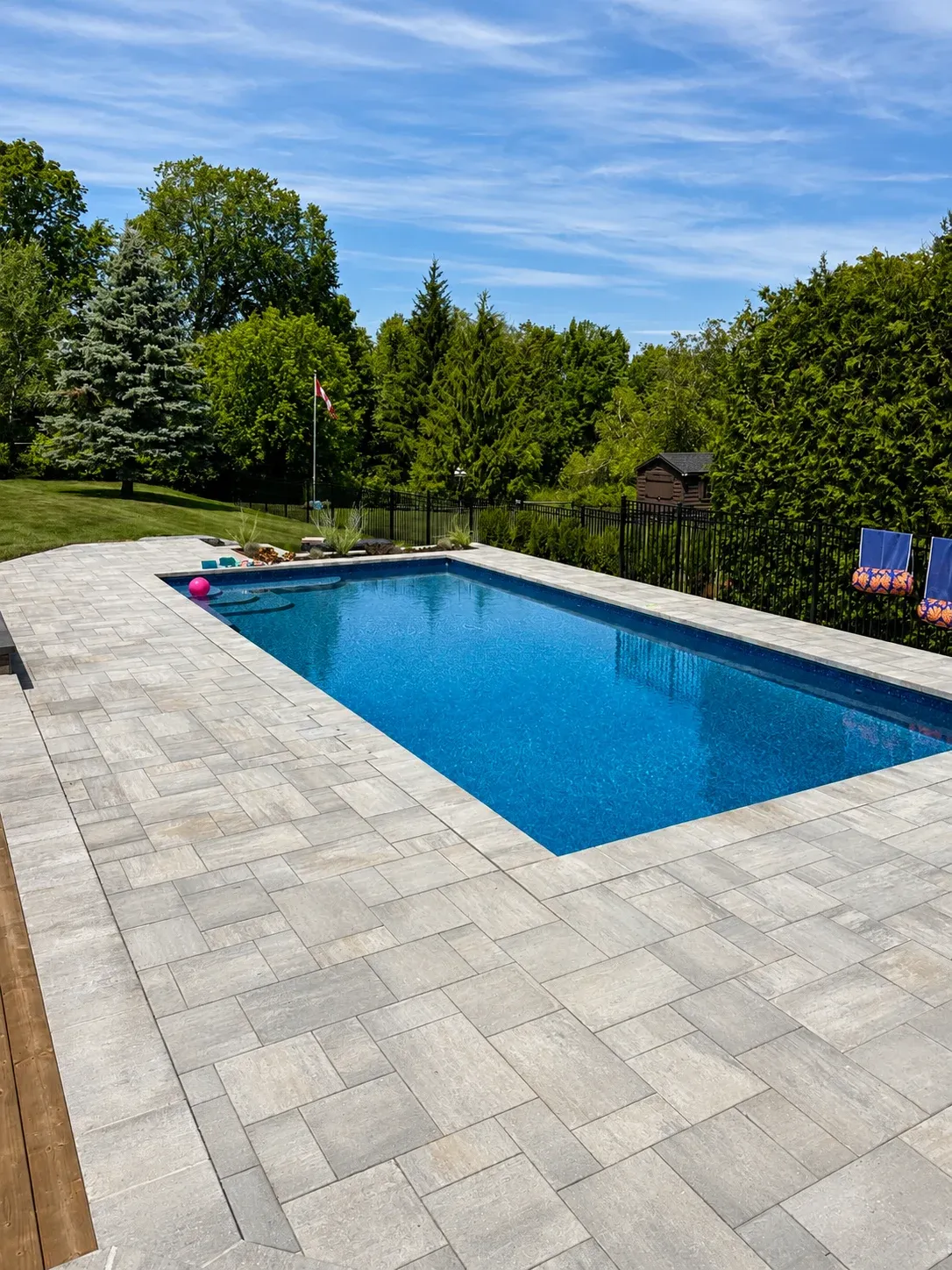 Finished pool coping and deck project