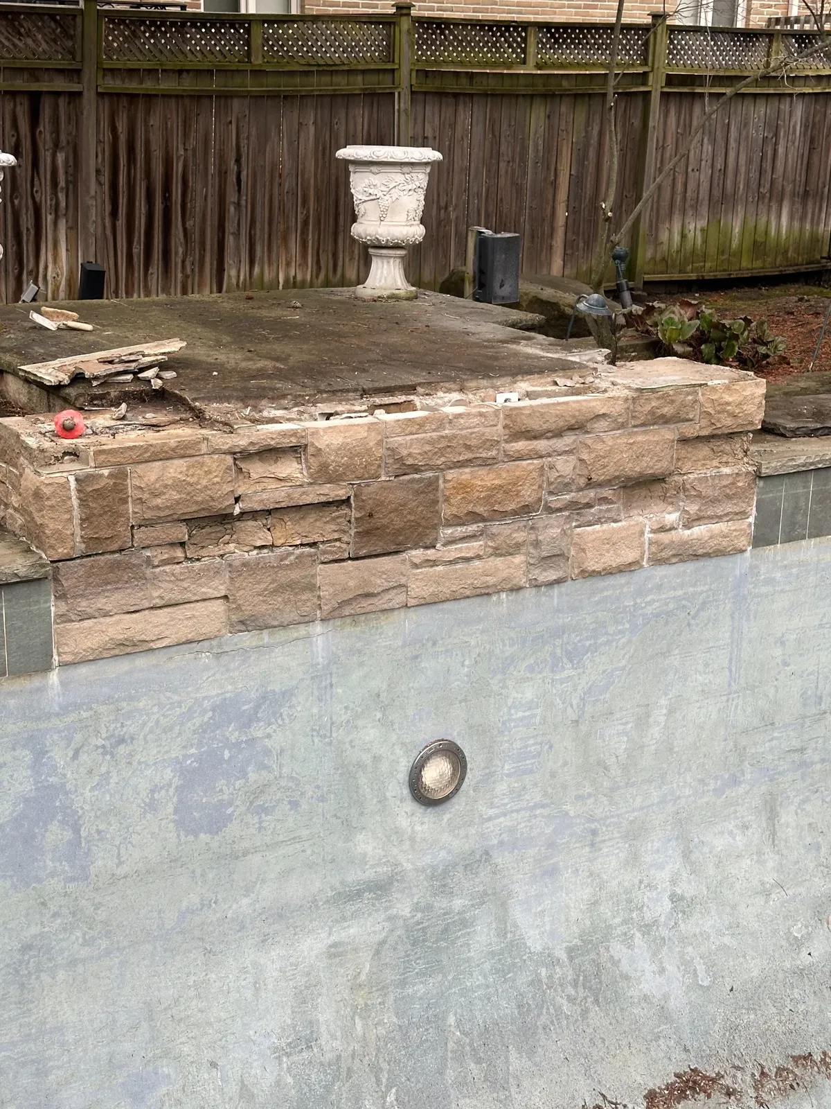 Before masonry repair project 1